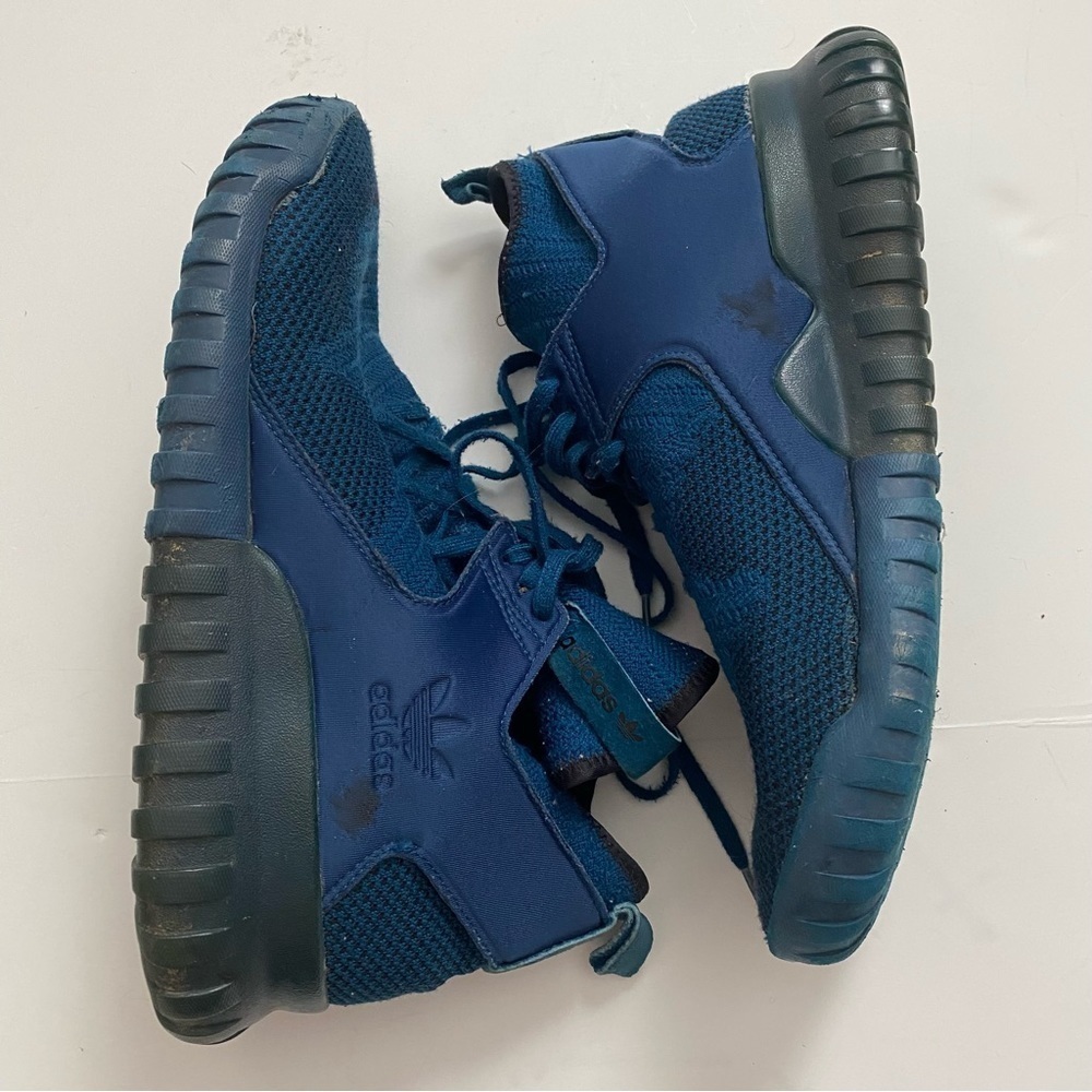 adidas S80131 Tubular X Primeknit Mens 11 Tech Steel Navy blue High Top Sneakers - Picture 10 of 10